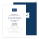 Navy Square Initials Invitations Image 5 of 10